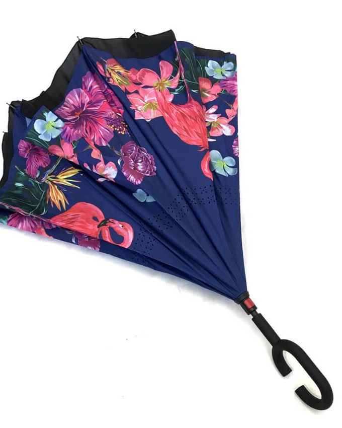 Paraguas-reversible-flamencos-azul