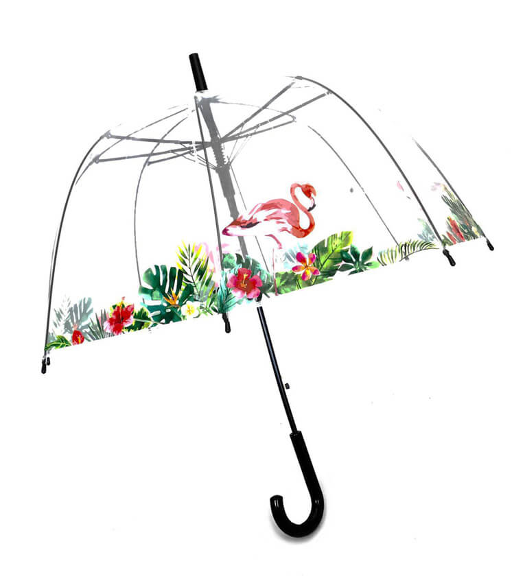 Paraguas-transparente-flamencos