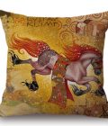Funda cojín Klimt Caballo de fuego