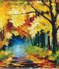 Posavasos Bosque otoñal - Leonid Afremov
