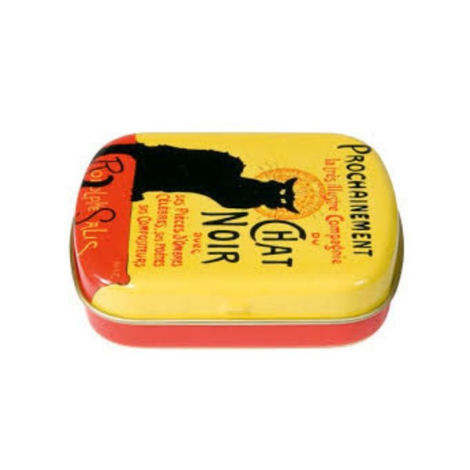 Pastillero metálico - Gato Negro